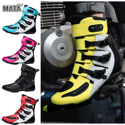 Motorcycle Riding Shoes All-Season Off-Road Locomotive Short Boots Motorbike Racing & Travel Knight Equipment Big Size 37-48
