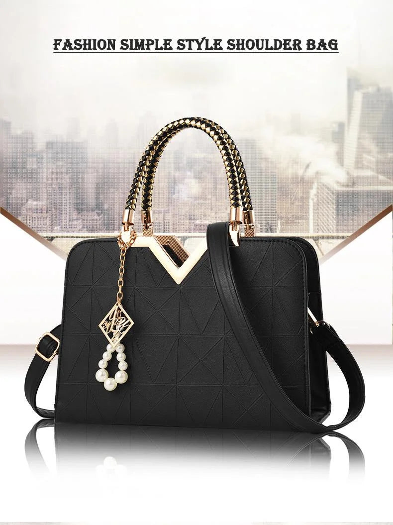 Top-handle Bags Designer Shoulder Bag for Women Fashion Handbags High Quality Unusual Pu Shell Bags Beading Zipper Luxury Brand