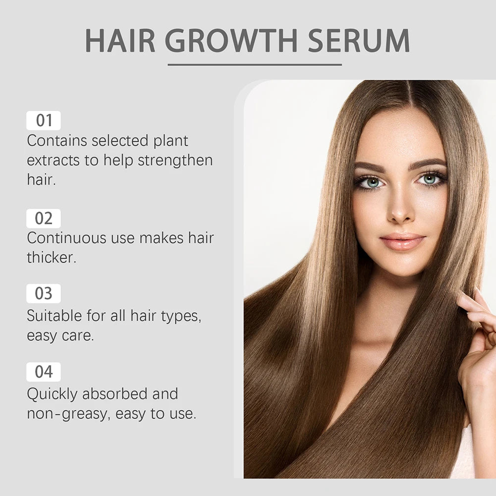 Hair Growth Serum Deoxyribose Sugars Gel Hair Growth Repair Dry Damage Smoothing Strengthen Hair Oil for Men Women Hair Care