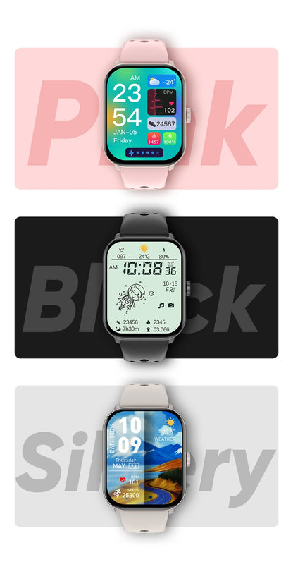New Watch 5 Sports Smart Watch Men Women 2.01" AMOLED Screen Fitness Tracker Heart Rate ECG Waterproof GPS Track Call Smartwatch