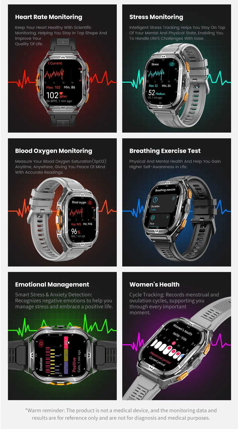 Luxury AMOLED Smartwatch Real GPS 5ATM Waterproof Smart Watch Electronic Clock Sports Wrist Digital Watches for Man Android 2026