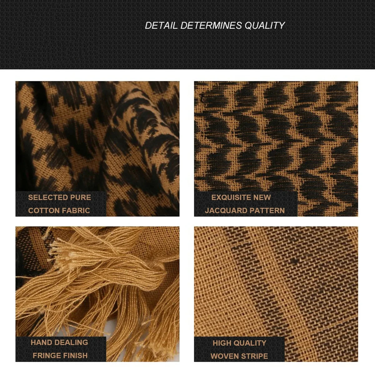 2024 New Military Tactical Desert Hijab Scarf Muslim Headscarf Islam Arab Keffiyeh Head Neck Scarves Wrap for Men and Women