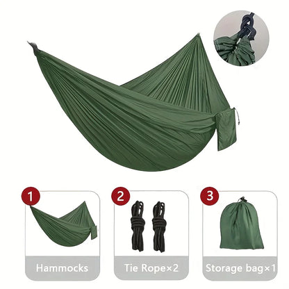 1Set Hammock with Straps and Storage Bag Suitable for Beach Picnics, Hiking,Lightweight and Durable Outdoor Lounge Chairs,Swings