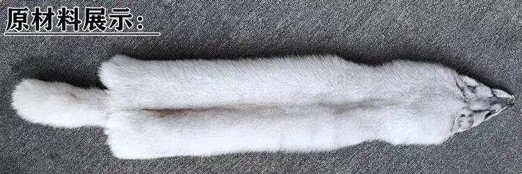 Natural Fox Fur Collar Removable Real Fur Square Collar for Coat Fashion Accessory for Women down Jacket Large Scarf Scarves