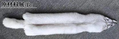 Natural Fox Fur Collar Removable Real Fur Square Collar for Coat Fashion Accessory for Women down Jacket Large Scarf Scarves