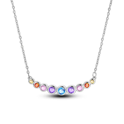Luxury Necklace 925 Silver Original Sterling Zircon Dragonfly Butterfly Firefly Star Moon Chain Link For Women Wedding Jewelry