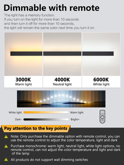 Outdoor Waterproof Wall Lamp LED Strip Background Wall Lamp Stair Garden Lamp Living Room Bedroom Bedside IP65 Wall Lights