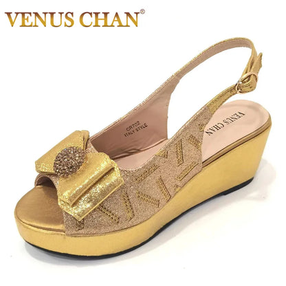 Sandals Woman Summer 2024 New Arrival Specially Designed Black African Women's Round Toe High Heels Suitable for Wedding Party