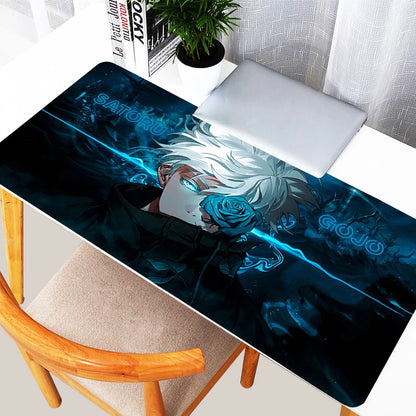 Mouse Pad Laptop Purple Japan Anime Gojo Mousepad XXL Non Slip Keyboard Rug PC J-jujutsu K-kaisen Extended Desk Mat For Boy Gift