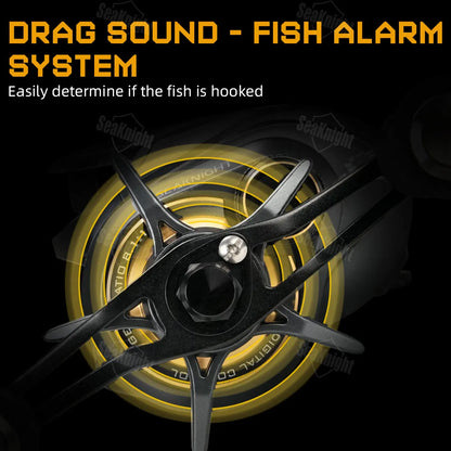 SeaKnight Brand FALCAN IV DC 8.1:1 Series Baitcasting 10+1BB Carbon Fiber Drag System 7kg/15lbs Brass Gear Power Fishing Reel