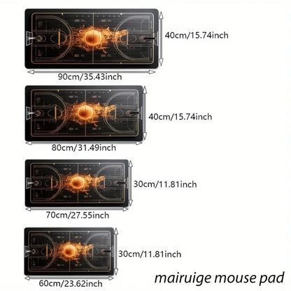 Basketball court Mouse Pad Large Computer Office Game Table Mat Rubber Anti-slip Stitched Edge Keyboard Mat 90x40 XXL Desk Pad