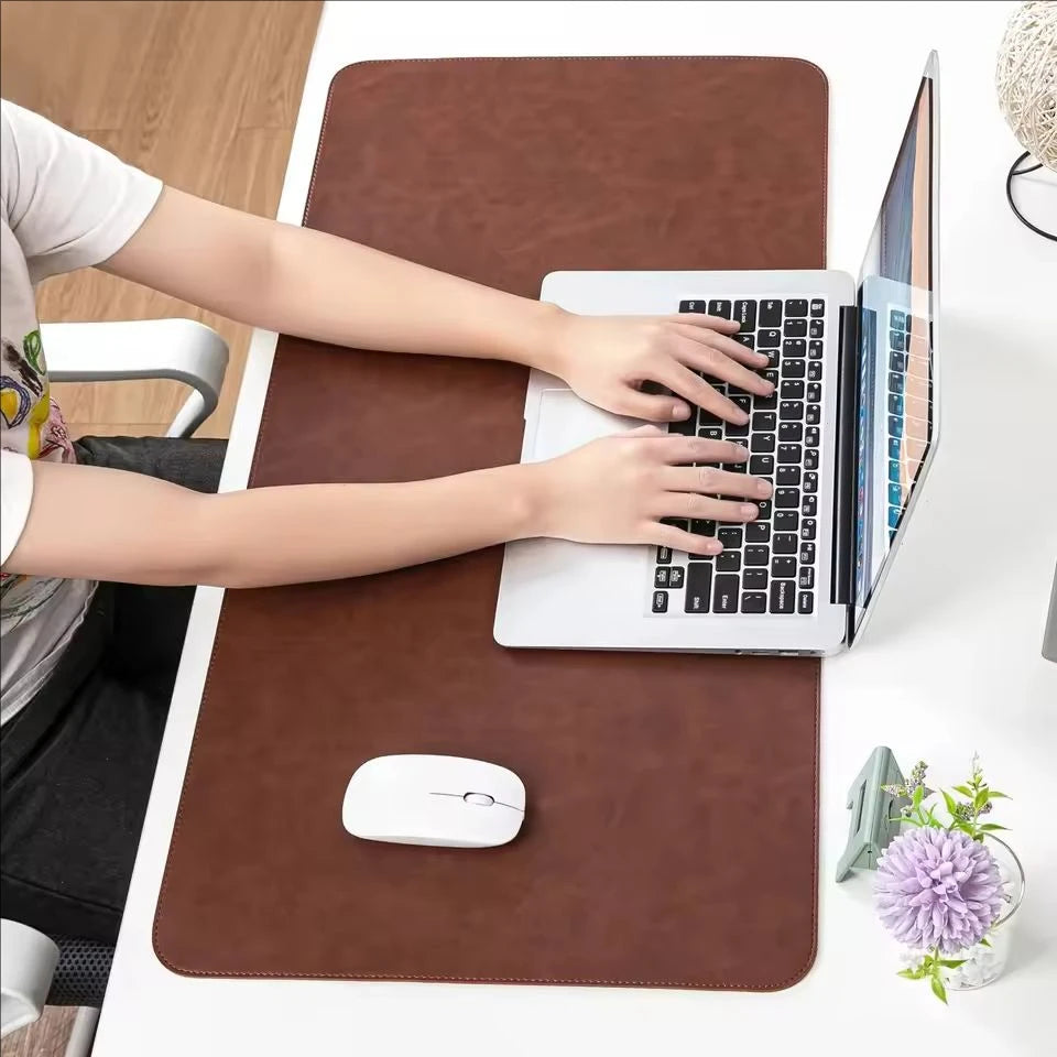 Office Desk Cushion Waterproof PU Mouse Pad Desk Mat Protective Cover Large Mousepad Computer Laptop Non-slip Keyboard Mats