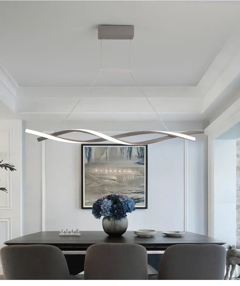 Modern Rotate Led Pendant Lights Dimmable for Kitchen Island Table Dining Room Office Chandelier Decor Lighting Lusters Fixture