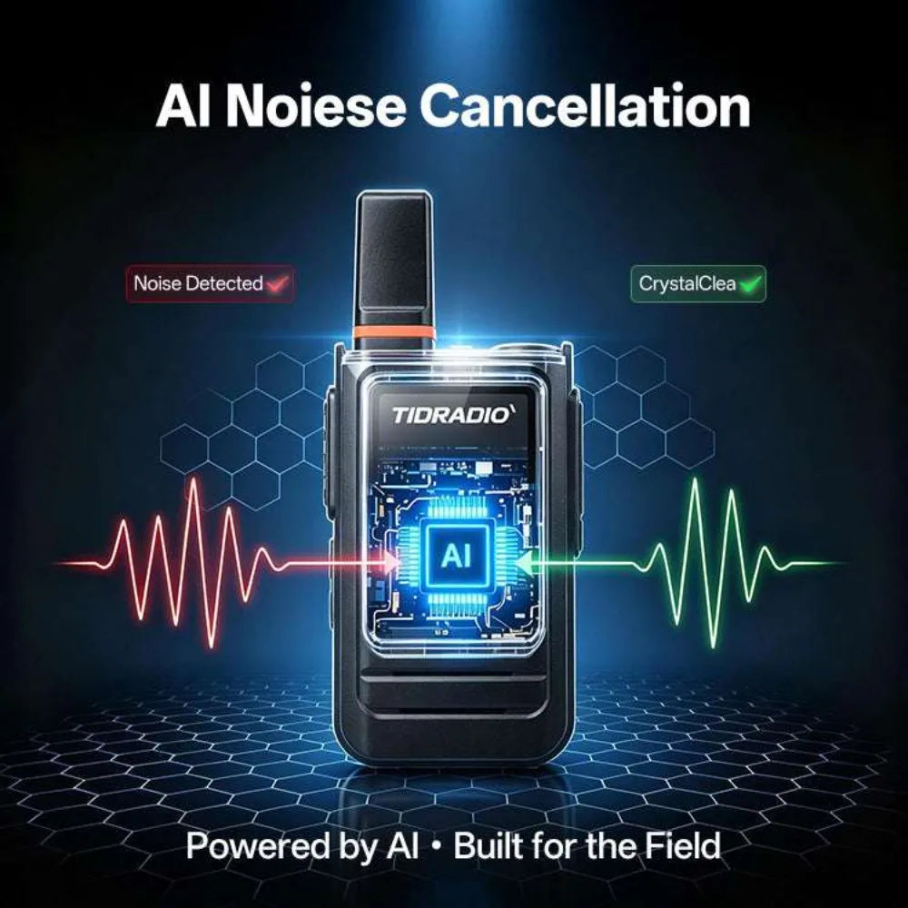 TIDRADIO TD-G19 Global POC Radio AI Noise Canceling Wireless Accessories 4G Walkie Talkie Long Range PTT Group Call Loud Audio