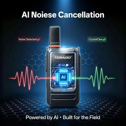 TIDRADIO TD-G19 Global POC Radio AI Noise Canceling Wireless Accessories 4G Walkie Talkie Long Range PTT Group Call Loud Audio