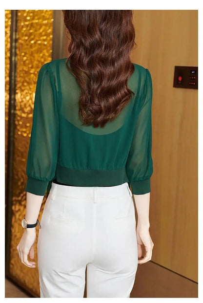 Chic Spring Summer Women Cardigan Sunscreen Chiffon Coat Shirt Vintage Thin Tops Short Jackets Design Shawl New