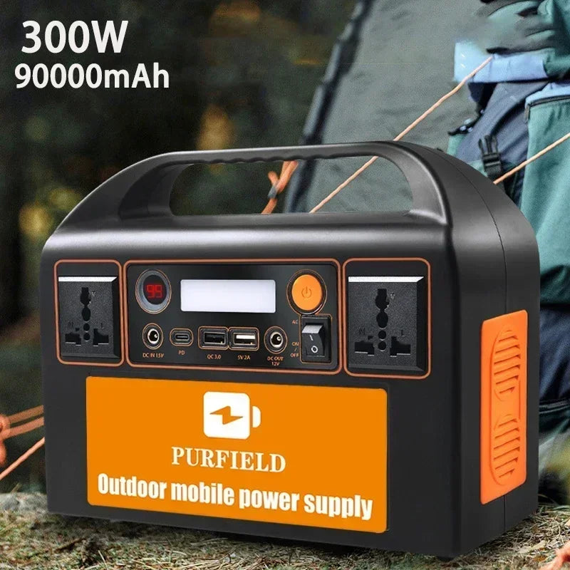 150W/300W Portable Power Station Solar Generator 42Ah-90Ah Power Station Emergency Power Bank for Home Camping