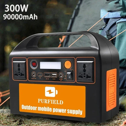 150W/300W Portable Power Station Solar Generator 42Ah-90Ah Power Station Emergency Power Bank for Home Camping