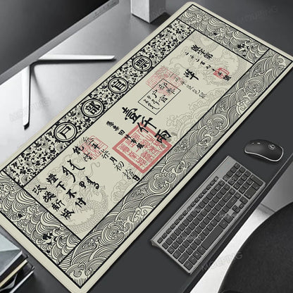 Grid Desk Mat Black Mouse Pad Gamer Laptop Office Carpet Big Mousepad Xxl Anime Computer Tables Rubber Mouse Pad Large Deskmat