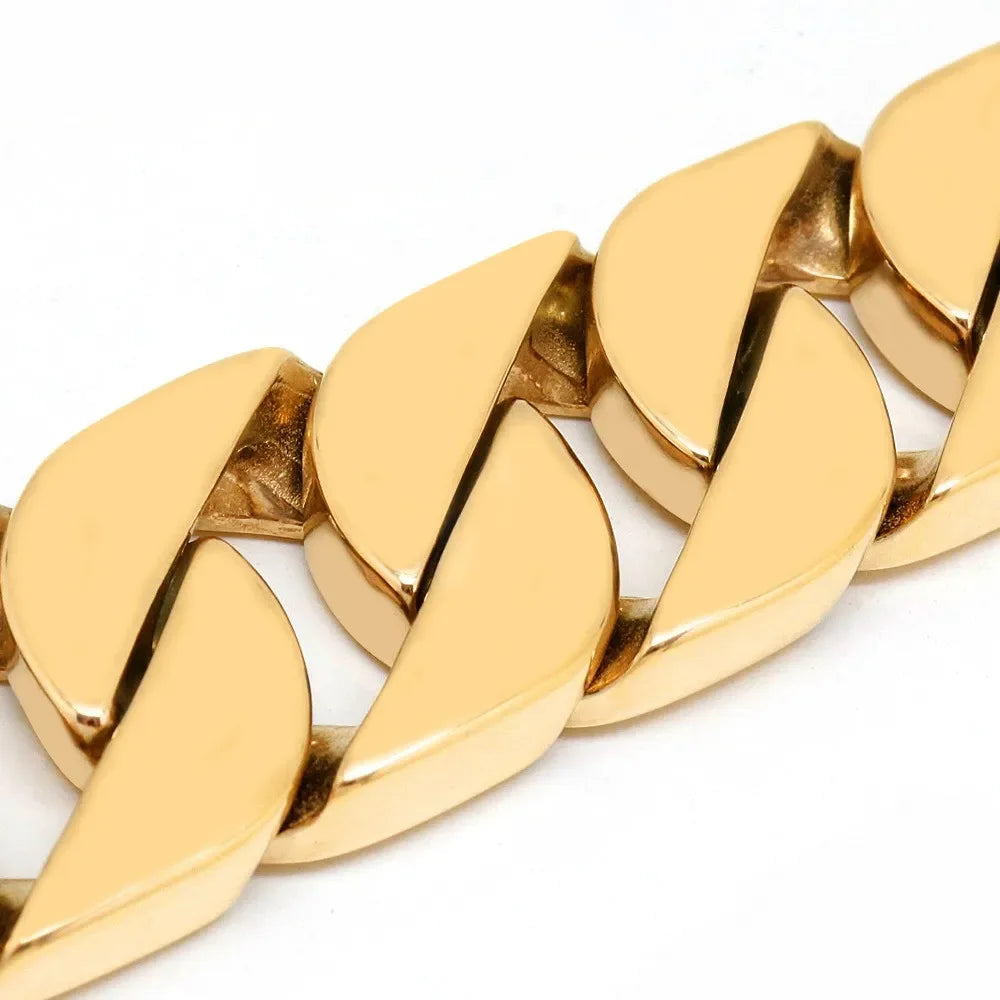 Traction Solid Super Strong Gold Collar Stainles Steel Dog Leash Pet Lead Chain 32mm 19mm Bulldog Pitbull Large Dog Collar Leash