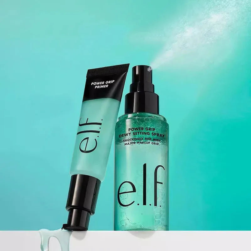 Elf Makeup Power Grip Dewy Setting Spray Brightening Primer Concealer Foundation Liquid Hydration Makeup Base Beauty Cosmetics