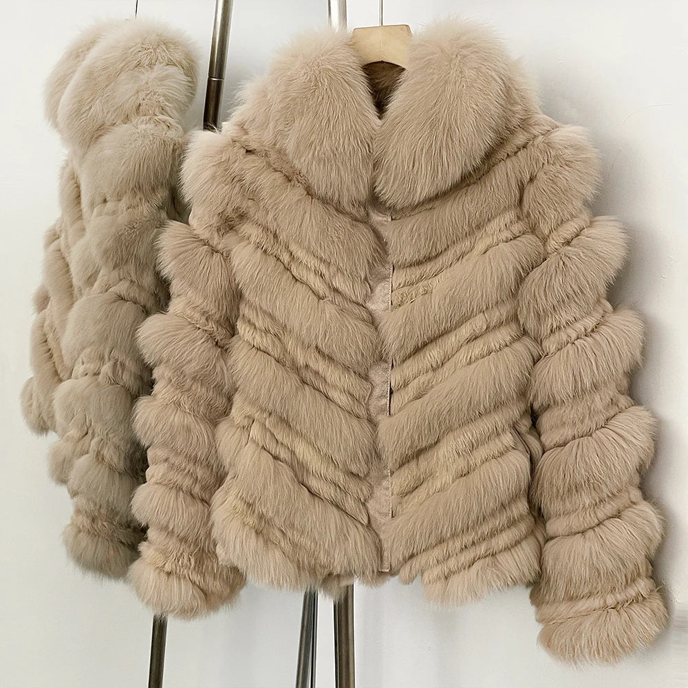 OFTBUY Custom Luxury Long Full Real Fur Coat for Women Streetwear Thick Warm Winter Real Fur Overcoat High-End Custom Outerwear