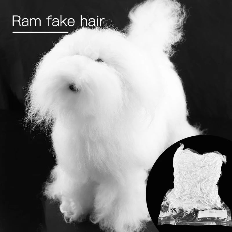 Fenice Pet Simulation Hair Grooming Fake Dog Model Practice Dog Standard Skeleton Model Dog Full Body Fake Hair