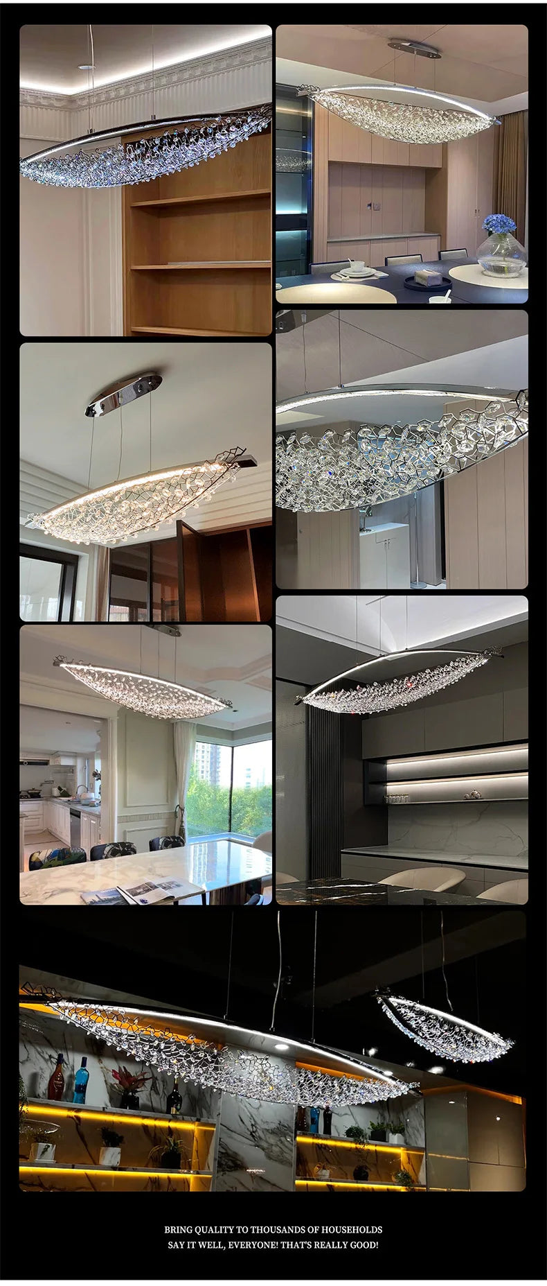 Luxury Crystal Chandeliers Pendant Light Led Chandelier Ceiling Lights Home Decor Items Dining Table Light Ceiling Hanging Lamp