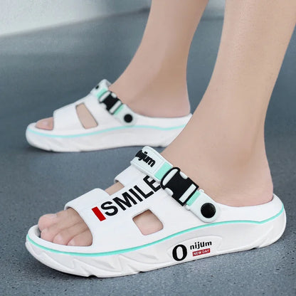 Summer Men's Massage Slippers Indoor Outdoor Sandals Beach Comfortable Soft Slides Clogs Casual Shoes Men Women Home Slippers