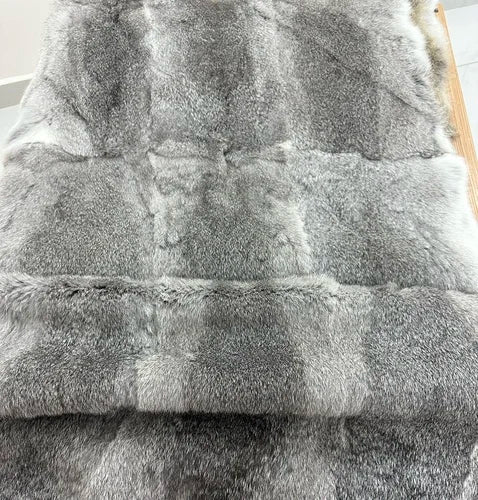Full pelt rabbit skin plate real leather fur blanket rabbit fur parka lining clothing fabric