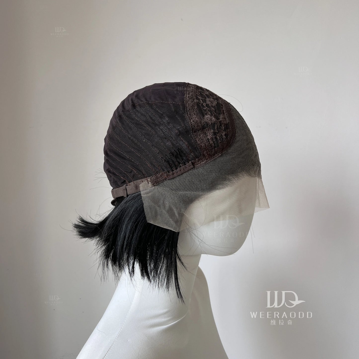 Black Lace Front Wig for Men Frontal Lace Heat Resistant Fiber with High Quality Synthetic Wig in 8inch Cosplay Use