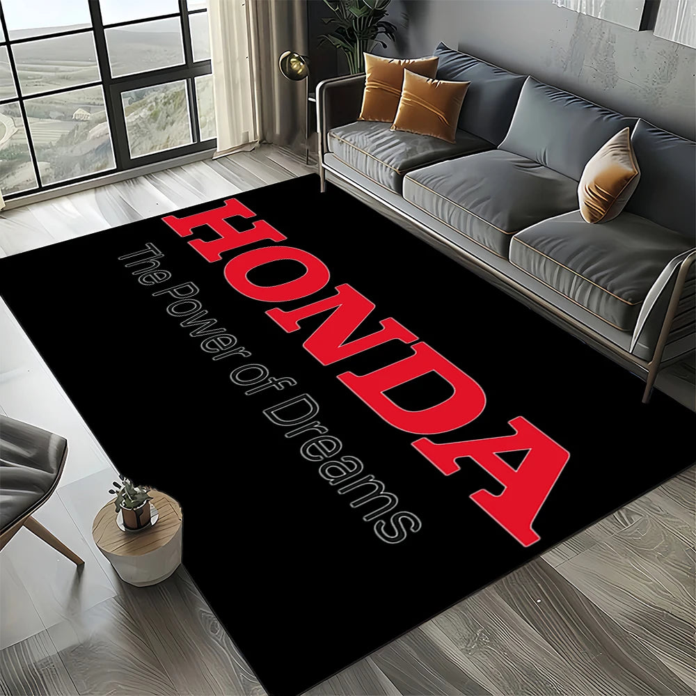 Racing Car H-HONDA HRC Motorcycle Carpet Rug for Living Room Bedroom Home Sofa Decoration,Kids Area Rug Non-slip Floor Mat Gift