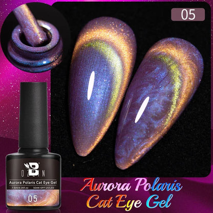 7.5ml Golden Light  Magnetic Gel Golden Gems Magnetic Gel Nail Polish Cat Nail Sparkling Glitter Semi Permanent Varnish
