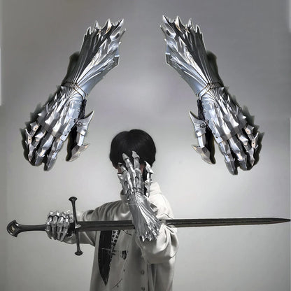 Gloves3D printed Silk PLA Material,A Pair Of Cosplay Prop Gloves Can Be Customized Dragon-Shaped Gloves Props Boys Gifte