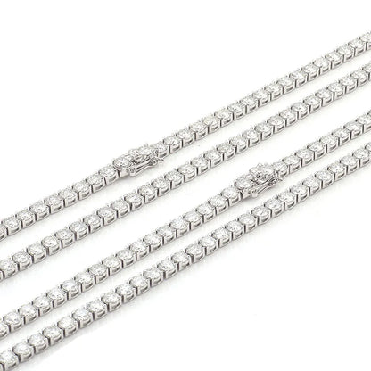 Provence Moissanite Necklace for Women Man Sterling Silver Link Chain 2/3/4/5/6 mm D Color VVS1 S925 Tennis Necklace for Ladies