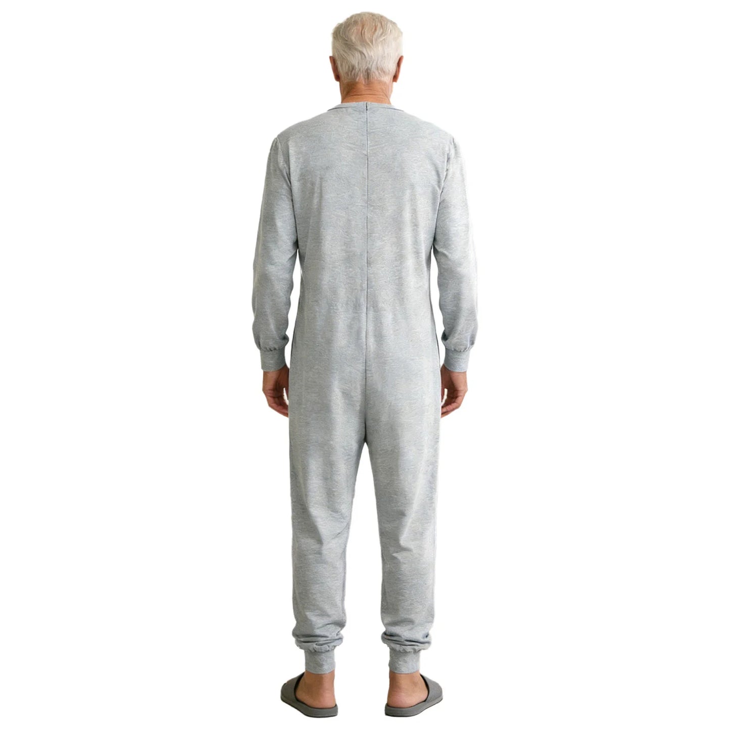 Men Women Special Needs Adaptive Clothing Elderly Alzheimer ASD Anti-Strip Jumpsuit Back Zipper Bodysuit Daily Wear Homewear