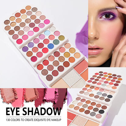 Miss Rose Makeup Travel Case Makeup Plate Eye Shadow Powder Blusher Set One High Gloss Powder Lasting Makeup With Mirror