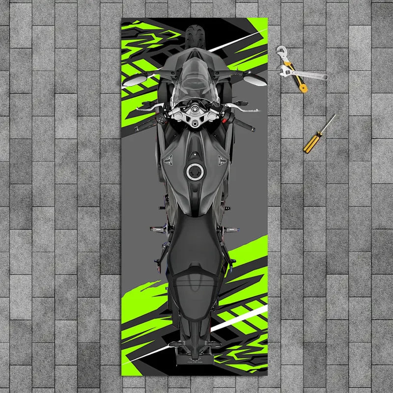 VIKAMA motorcycle garage floor mat display mat non-slip greasy carpet motorcycle enthusiast studio home decoration