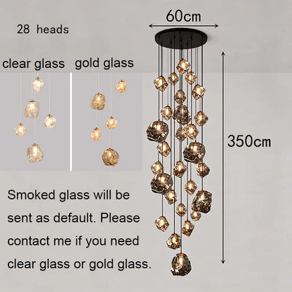 Modern Stair chandelier Pendant lights indoor lighting Ceiling lamp hanging light led Chandeliers for living room indoor lightin