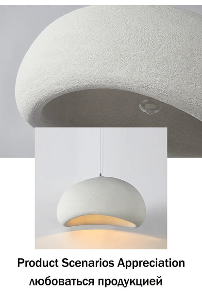 Nordic Wabi Sabi Pendant Lamps Dining Room Lighting Modern Living Room Bedroom LED Ceiling Chandelier Loft Lustre Hanging Lights
