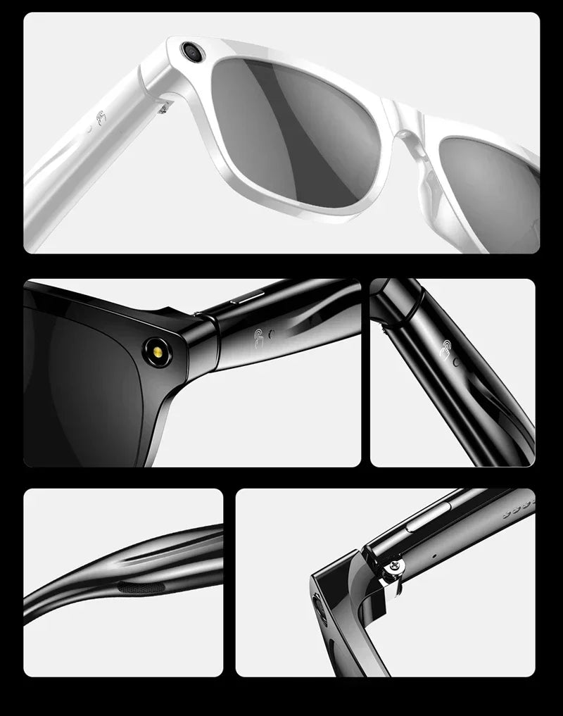 8K AI Smart Glasses With 100MP Camera Chat GPT Touch Sport Sunglasses Bluetooth Call Video Music Player ForMen Women