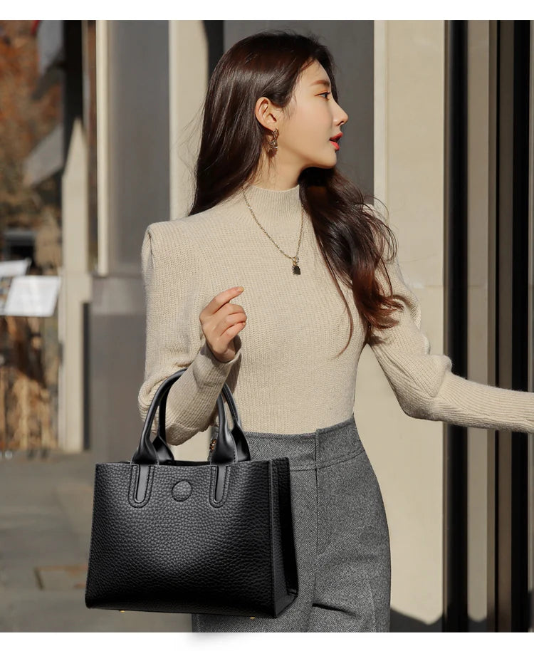 Luxury Female Trend Vintage Tote Bag High Quality Leather Crossbody Shoulder Bag Women Brand Designer Large capacity Handbag