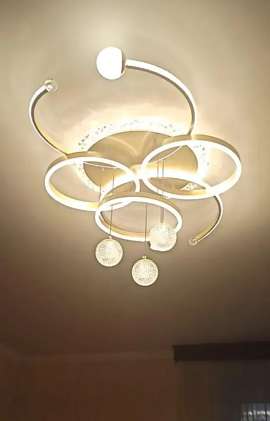 Nordic style eye protection living room light, simple, modern, atmospheric, high-end crystal ceiling light, Guangdong