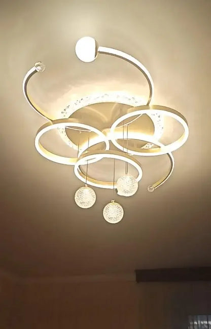 Nordic style eye protection living room light, simple, modern, atmospheric, high-end crystal ceiling light, Guangdong