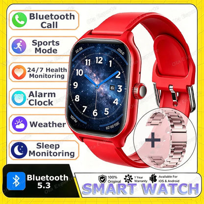 2026 New Men's Smart Watch Women's Gift Heart Rate Blood Oxygen ECG Sports Fitness Watch Electronics Bluetooth Call Smartwatch