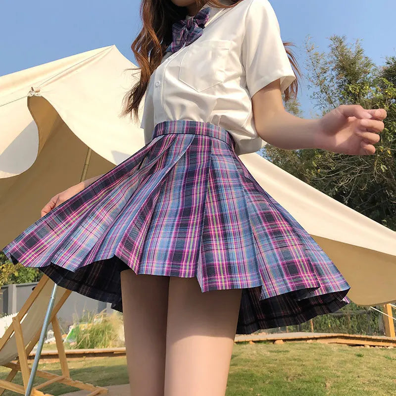Japanese Bow Tie Skirt Set Student Pleated Skirt Jk Uniform Korean School Sexy Girl Preppy Style Seifuku Japanese School Uniform