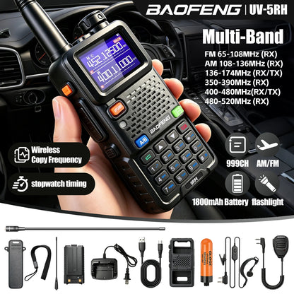 Baofeng UV5RM Walkie-Talkie, New Model, High-Power, Baofeng Radio, Car-Mounted Handheld Transceiver, Perfect for Fleet and Self-