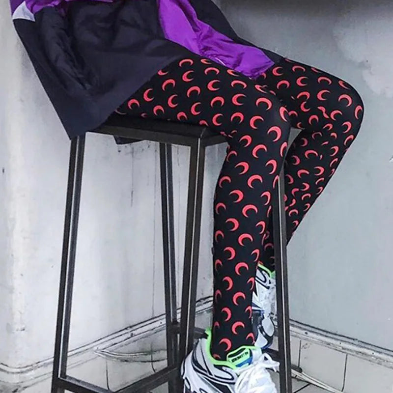 Fashionable Women Printed Elastic Jumpsuit New Summer Casual Seamless Tight Thin Women's High Waisted Leggings