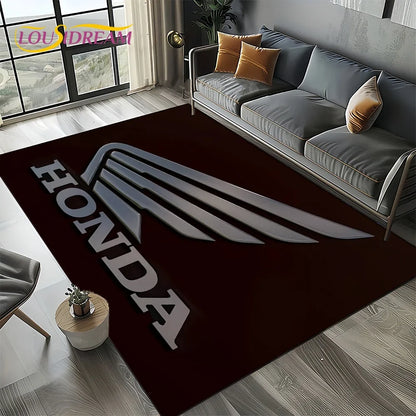 Racing Car H-HONDA HRC Motorcycle Carpet Rug for Living Room Bedroom Home Sofa Decoration,Kids Area Rug Non-slip Floor Mat Gift
