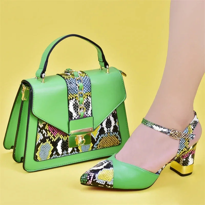 2025 Italian Shoe and Bag Set for Party In Women Luxury Shoes Women Designers Nigerian Women Party Pumps High Heels Sexy Ladies